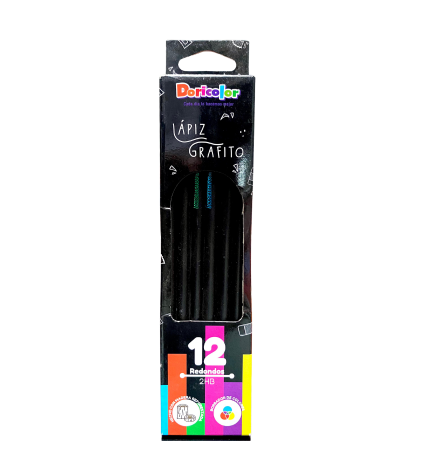 Lapiz Parchesitos 2HB Negro Doricolor
