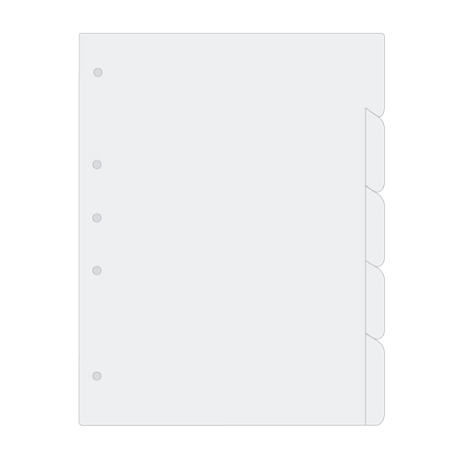 Separador 105 C Cartulina X5 Blanco