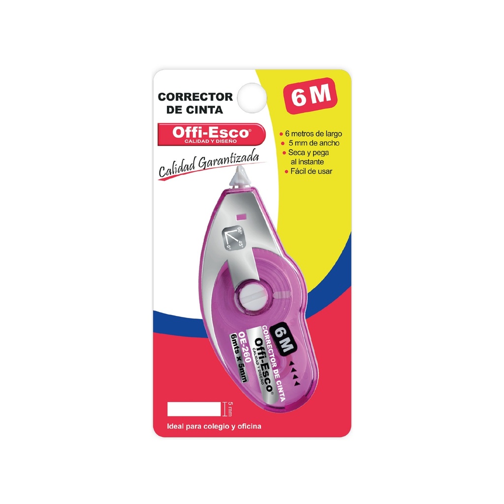 Corrector Cinta OFFI-ESCO X 6 Metros OE-260