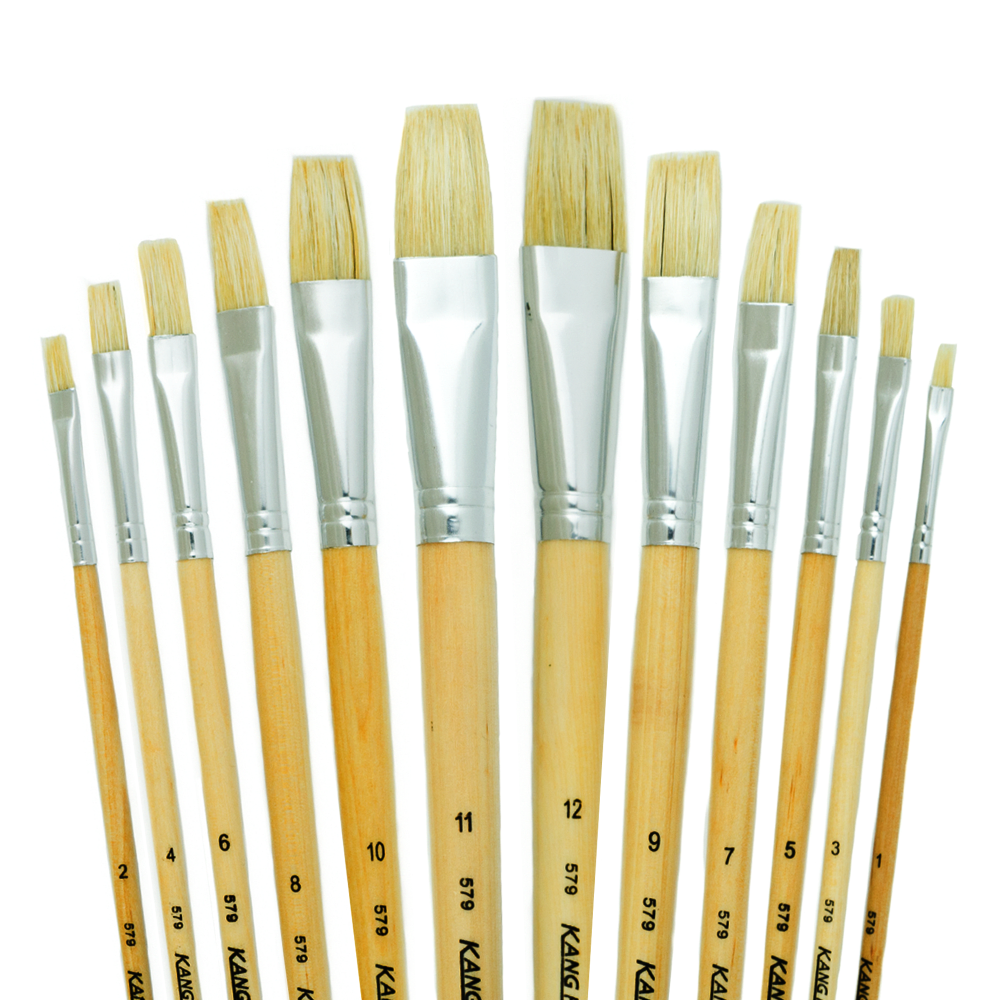 Juego Pincel Plano X12 DEL 1 AL 12