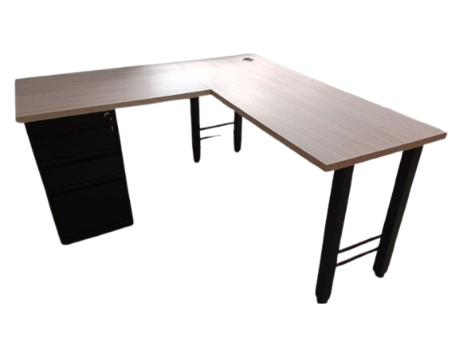 Escritorio en L Metal Madera de 1,50*1,50