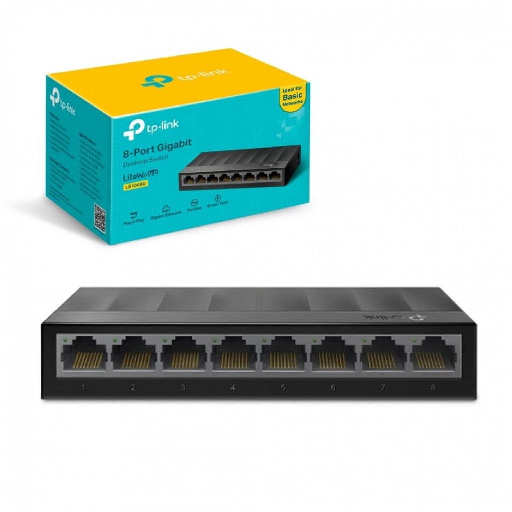SWITCH TP-LINK 8PTS 10/100/1000 MBPS LS1008G