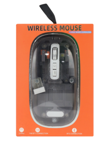 Mouse 2.4G Transparente Recargable