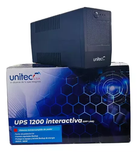 Ups Interactiva 1200 Led- 800VA/480W Unitec
