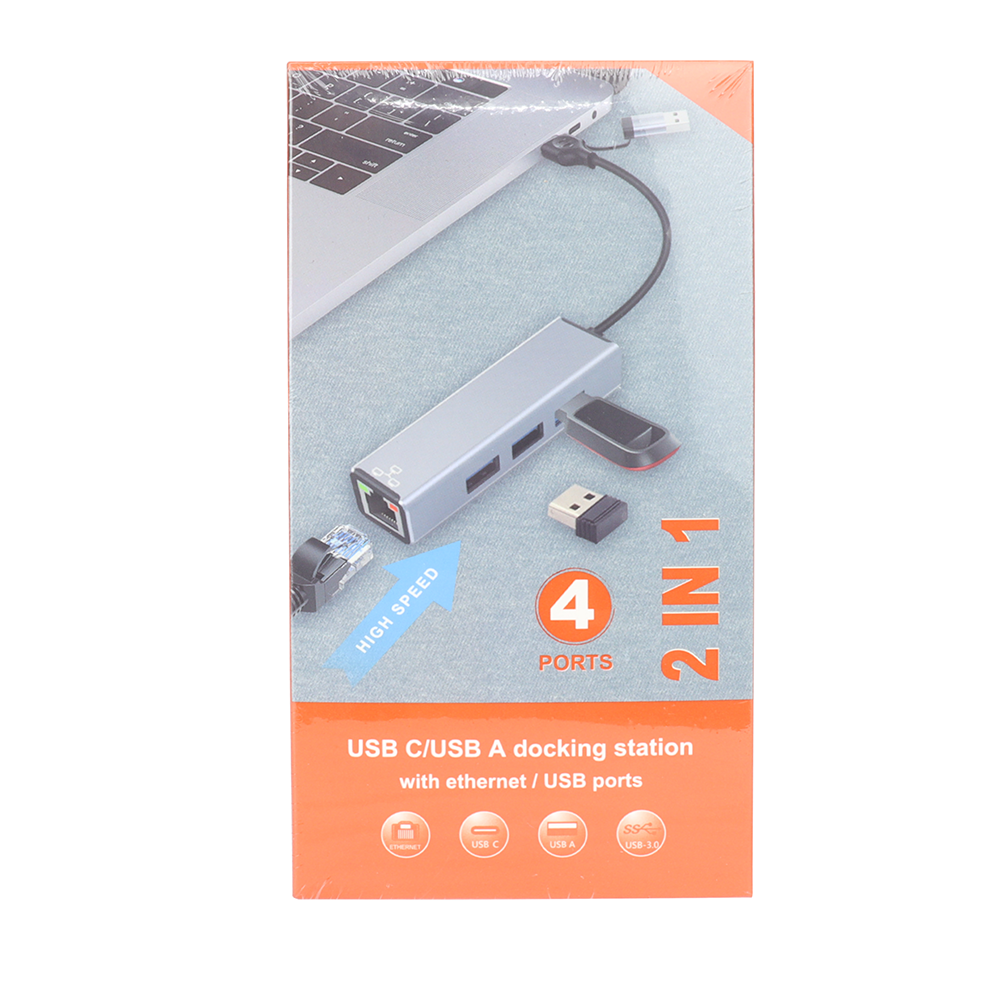 HUB USB Tipo C DUAL RJ45