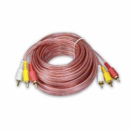 Cable  3x3 Rca A Rca 5metros Siliconado