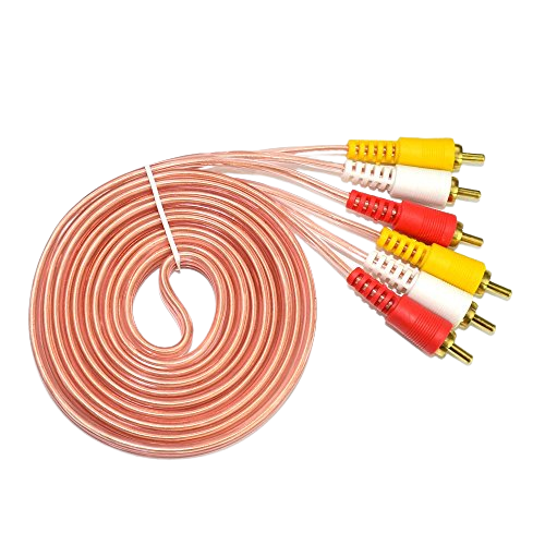 Cable 3x3 Rca A Rca 3metros Siliconado