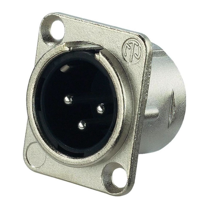 Plug Xlr Macho Chasis Metalico Lqxc-J3f2