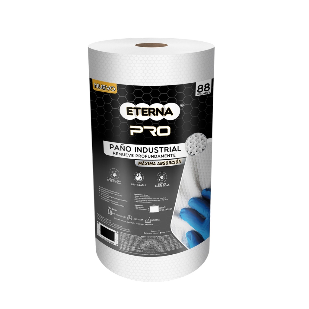 Toalla Paño Industrial Rollo Eterna Wypaall Et 70x88 Paños