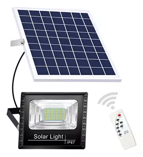 Reflector Led Solar IP67 200W Voltaje 110V + Panel Solar