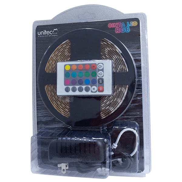 Cinta LED RGB 5 Metros + Cargador + Control