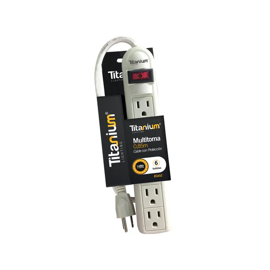 Multitoma 6 Salidas 0.85M Cable Protector ECA52
