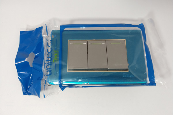 Interruptor Triple Acero Inoxidable Unit