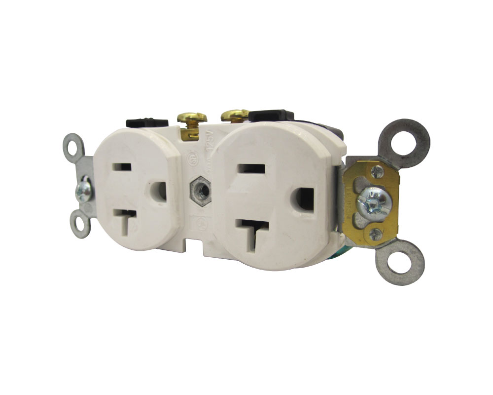 Toma Doble Polo A Tierra 20A blanco Accel