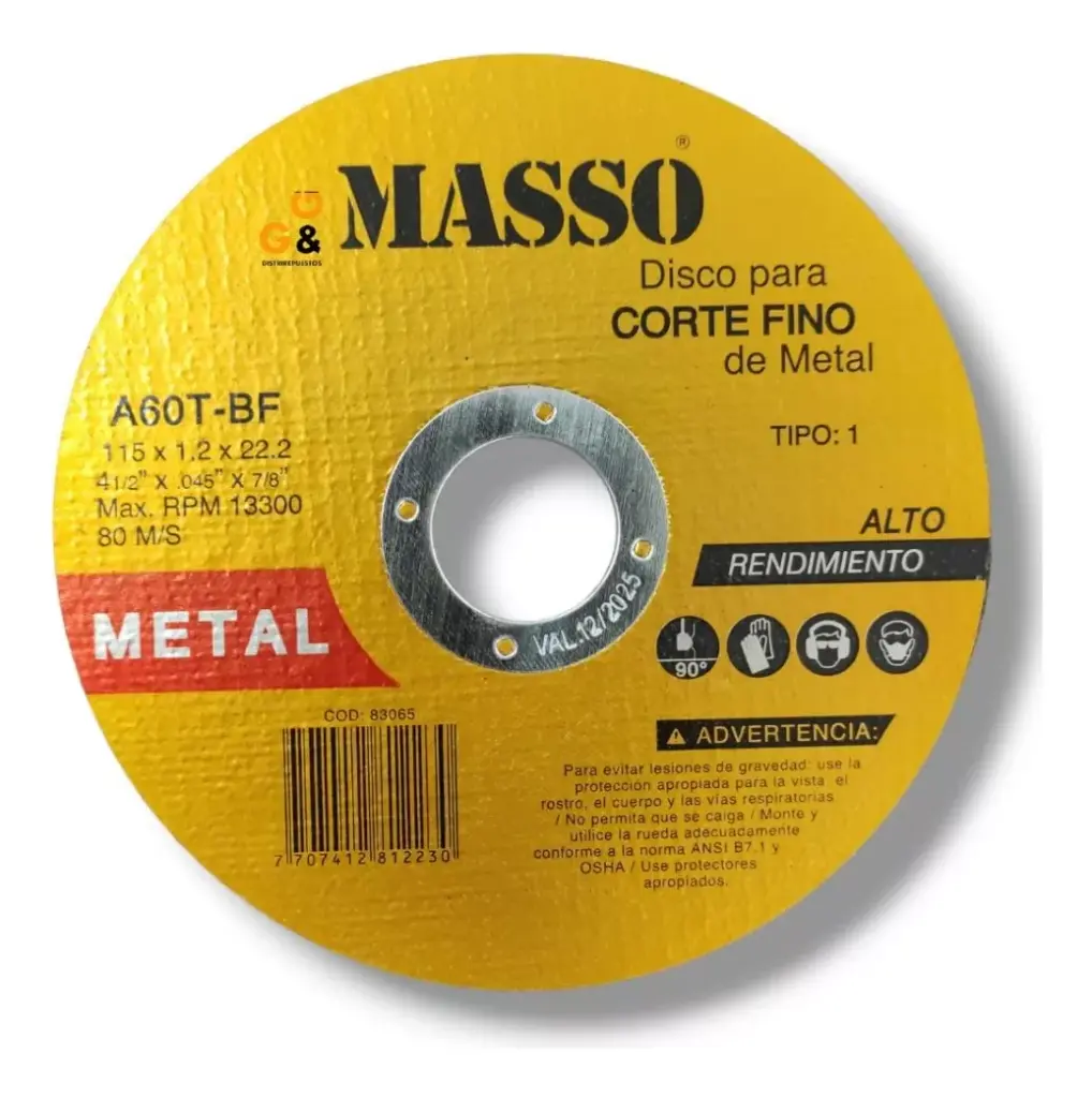 Disco Corte Metal 4.5" 