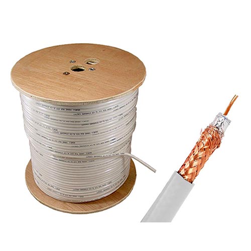 Cable Coaxial RG6 90% Blanco