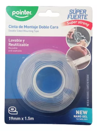 Cinta Doble Faz Siliconada 19MM X 1.5M