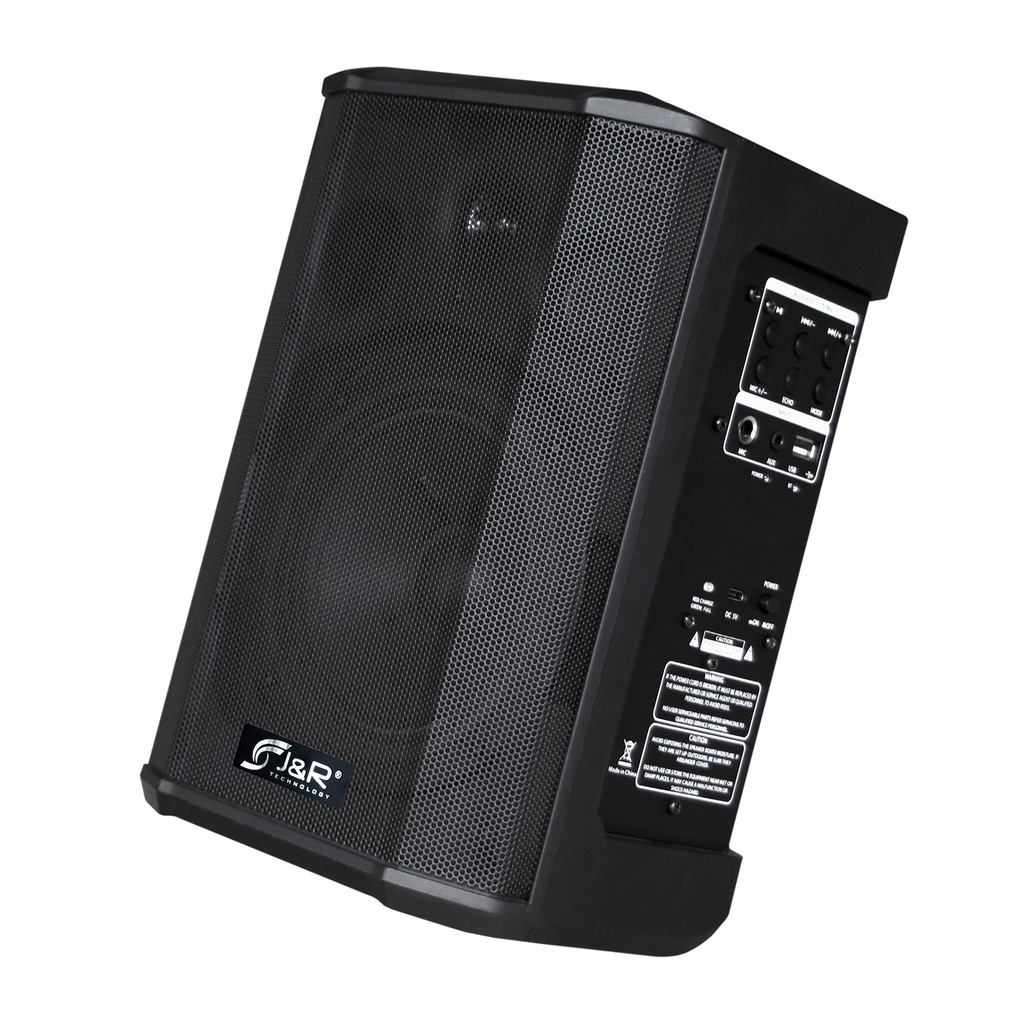 Cabina Activa 5.5" Recargable Malla Negra, 10 OZ, Brillo 13MM, TWS-j5250