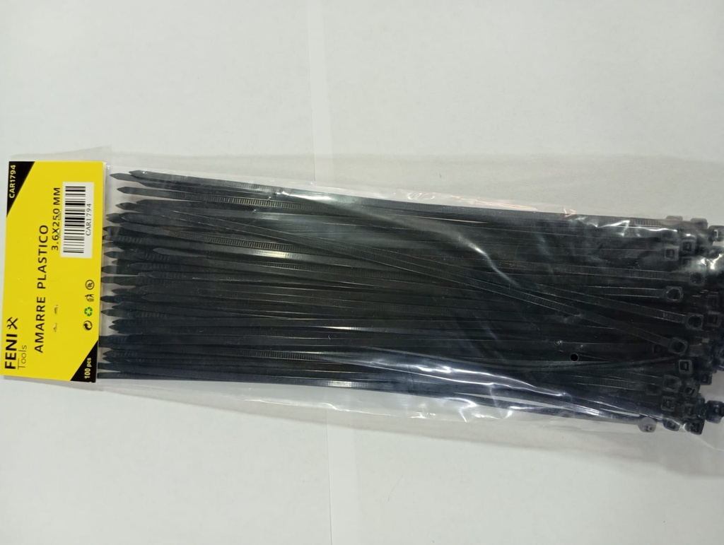 Correa Plastica 25cm Negra