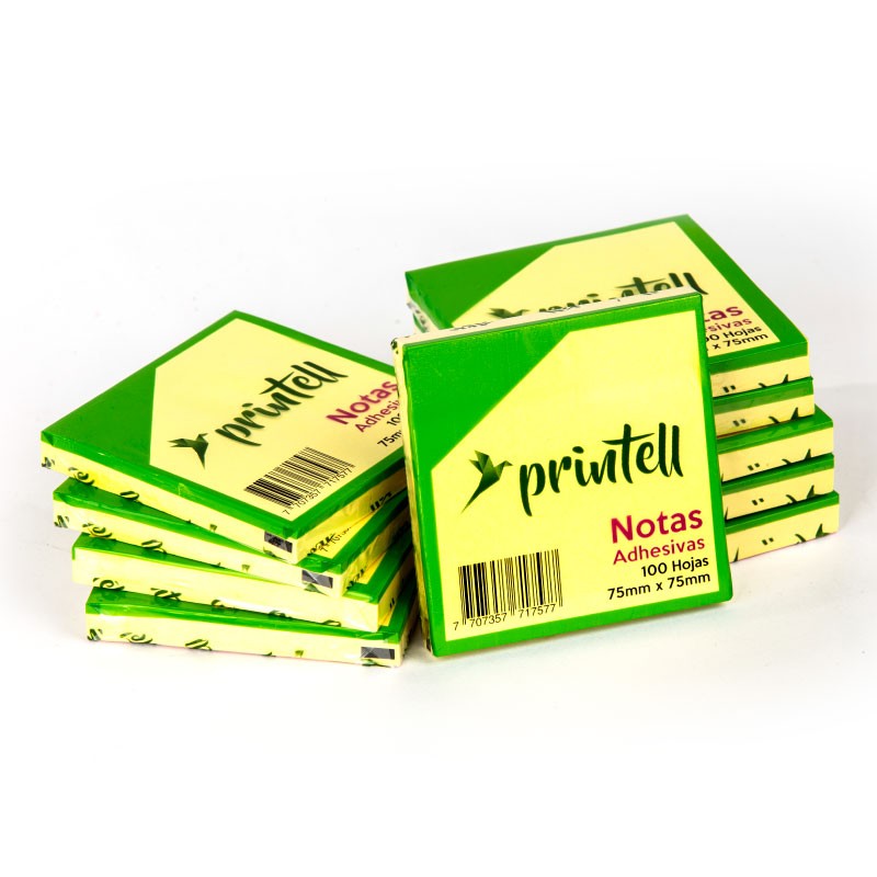 Taco De Notas Adesivo X 100h 75mmx75mm