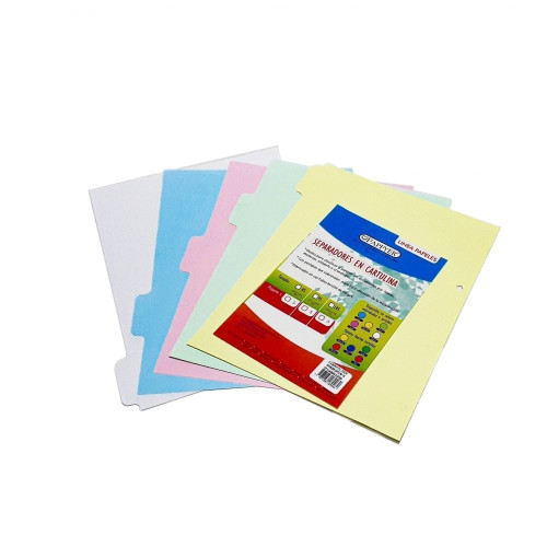 [121607] Separador 105 C Cartulina X5 Colores