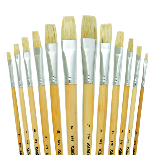 [121609] Juego Pincel Plano X12 DEL 1 AL 12