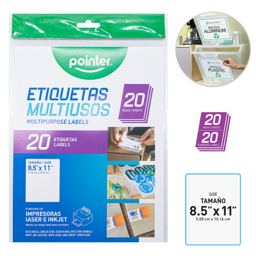 [121724] Papel Adhesivo Hoja Carta X 20