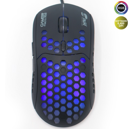 [707070] Mouse Gamer Paneles Abeja Luz RGB MGJR-045
