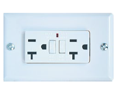 [309044] Toma Doble GFCI 20A Blanco ACCEL