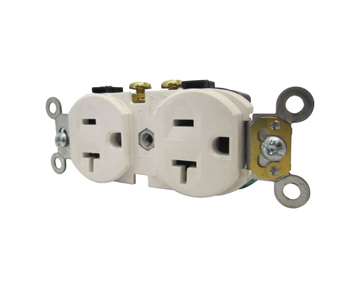 [309060] Toma Doble Polo A Tierra 20A blanco Accel