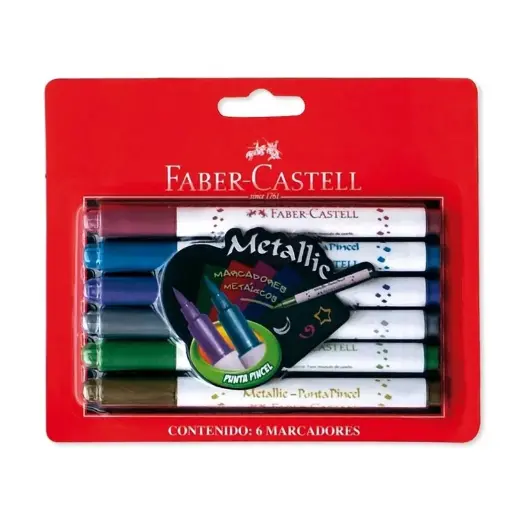 [104014] Plumones Faber Castell Metalizado