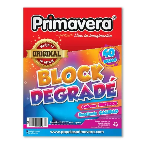 [121019] Block Iris Degrade 40 Hojas 21x27.7cm