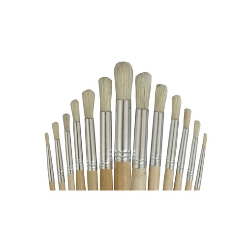 [121103] Estuche Pincel X 12 Madera Redondo